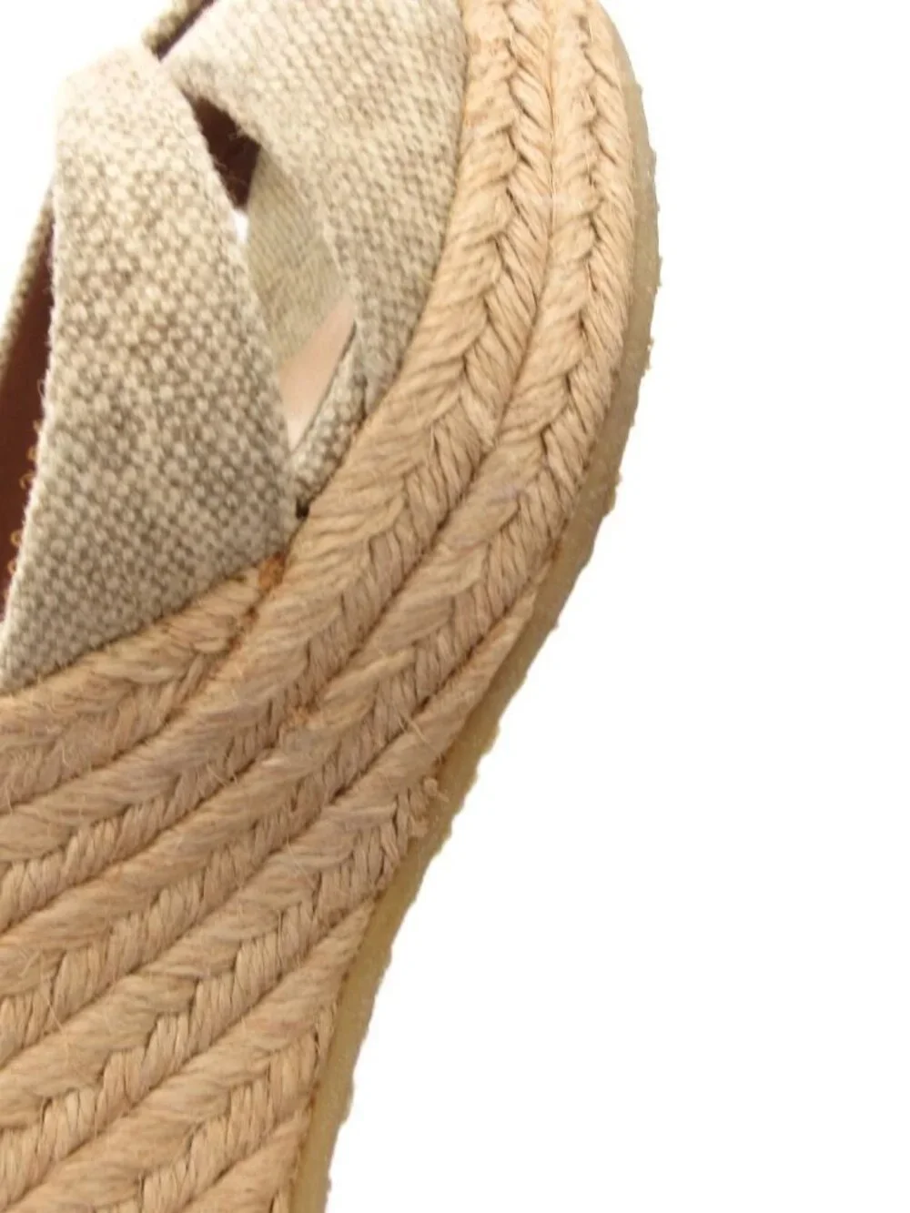 Gucci Sandals Wedge Sole Strap Outsole GG Logo 35 Beige - Picture 8 of 8